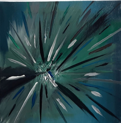 Peinture intitulée "Cold shining" par Yannick William Assiedou, Œuvre d'art originale, Acrylique Monté sur Châssis