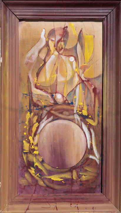 Painting titled "gestation" by Yanosky, Original Artwork, Acrylic