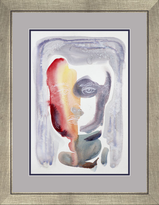 Painting titled "Soft Sally" by Yanqing Low, Original Art, Ink Mounted on Stretcher frame