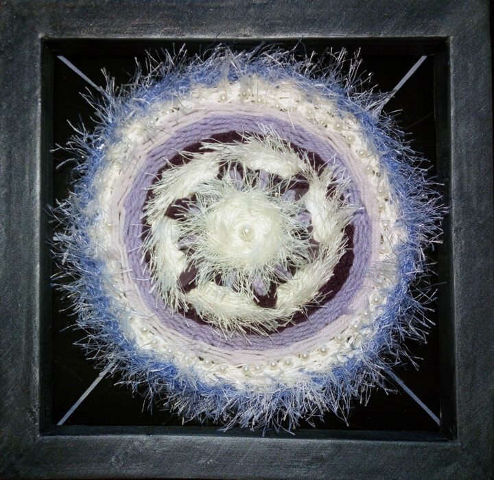 Art textile intitulée "REVES" par Muriel Courtioux, Œuvre d'art originale, Acrylique