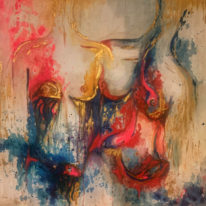 Painting titled "Oceans in her veins" by Yara El Walid, Original Artwork, Acrylic