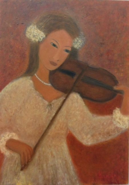 Painting titled "La Musique" by Margarita Yarmats, Original Artwork