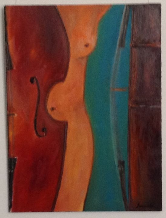 Pintura titulada "Entre Cuerdas" por Margarita Yarmats, Obra de arte original