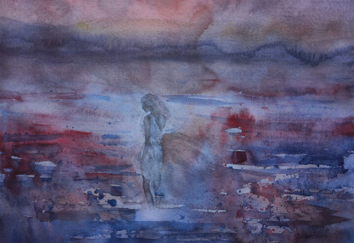 Картина под названием "War" - Galina Yarovikova, Подлинное произведение искусства, Акварель