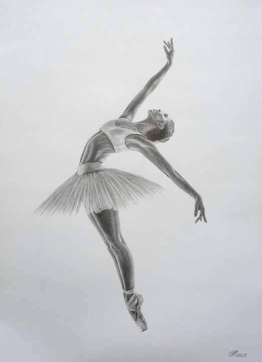 Dessin intitulée "Ballerina 053" par Yaroslav Teslenko, Œuvre d'art originale, Crayon