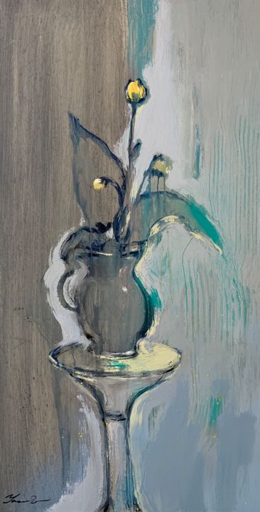 Painting titled "Morning still life" by Yaroslav Yasenev, Original Art, Acrylic