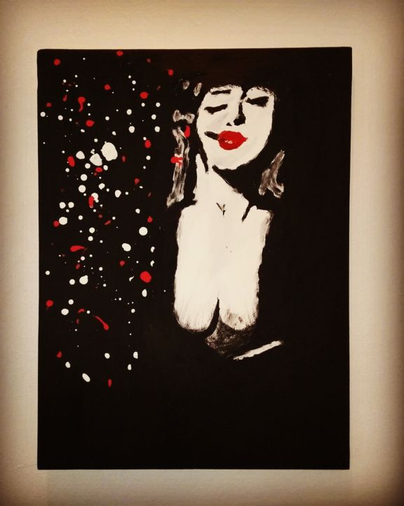 Painting titled "Lady" by Yassine Chaouki, Original Artwork