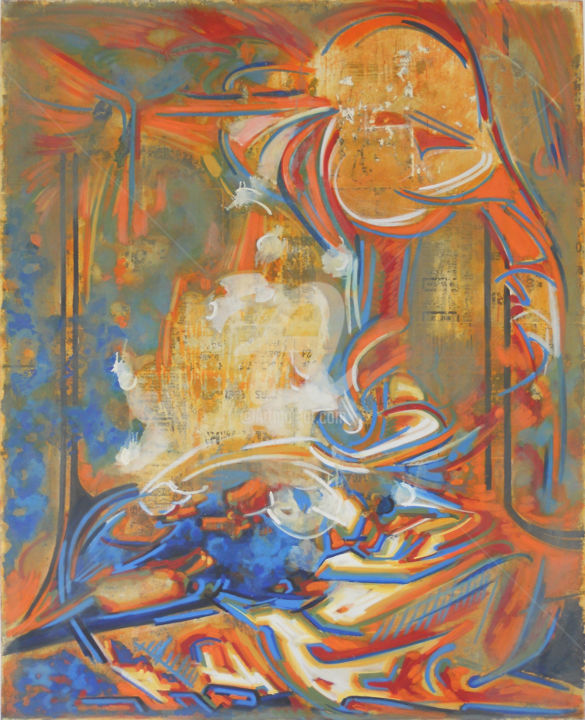 Peinture intitulée "Untitled" par Yasemin Sarı Bayer, Œuvre d'art originale, Huile