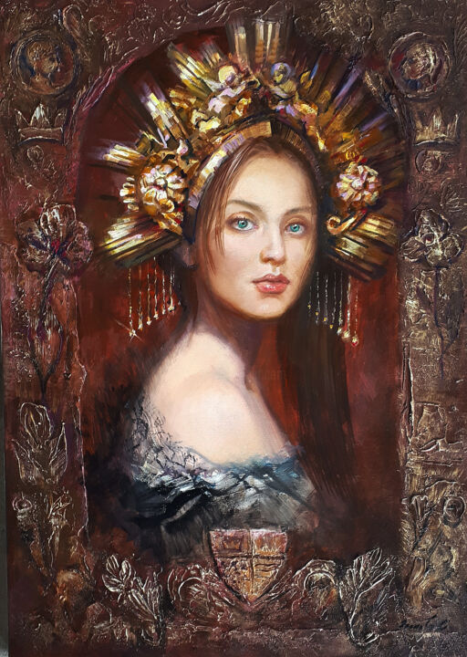 Pintura titulada "The prinsess" por Yaseneva Svetlana, Obra de arte original, Oleo