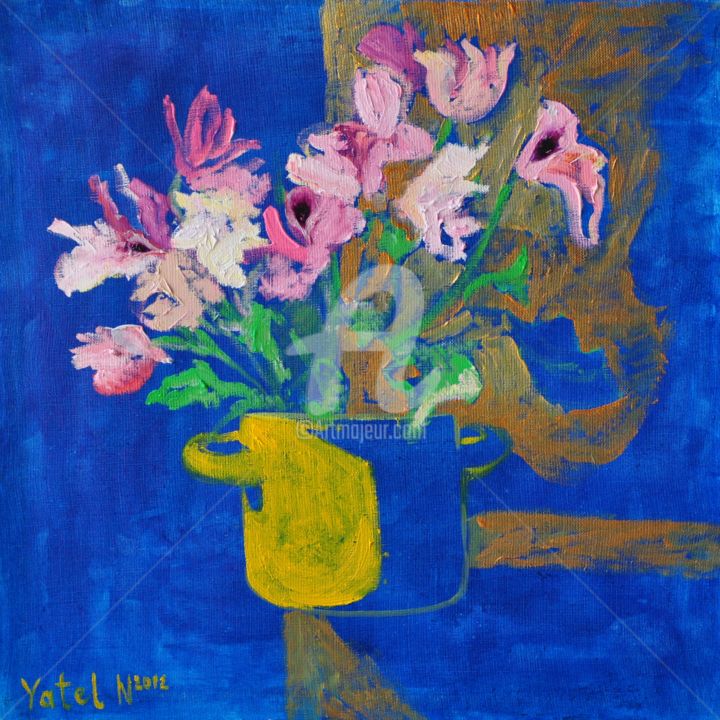 Ζωγραφική με τίτλο "Uk still life" από Nataliya Yatel, Αυθεντικά έργα τέχνης, Λάδι