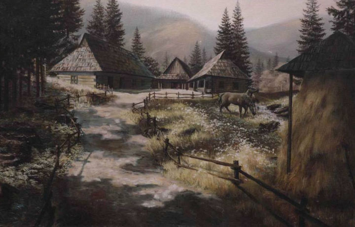 Malarstwo zatytułowany „Карпаты” autorstwa Yavorivskiy Alexander, Oryginalna praca, Olej