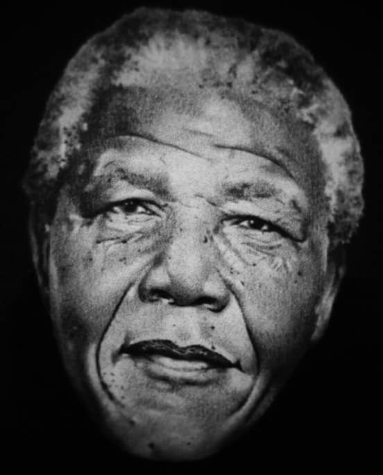 Drawing titled "Madiba" by Yawarth, Original Artwork, Charcoal