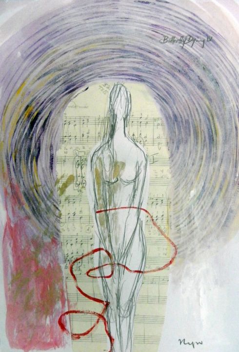 Pittura intitolato "Elégie悠歌 - IV" da Ya Wen Hsu, Opera d'arte originale, Olio