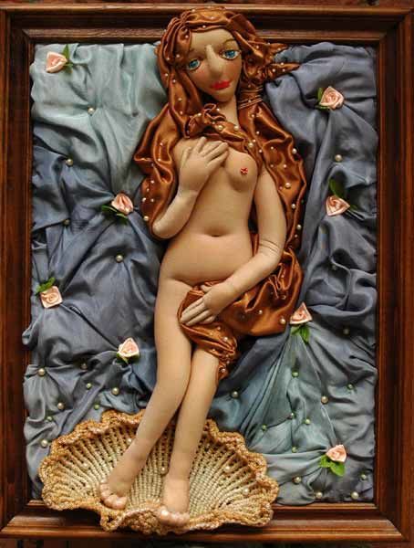 Artisanat intitulée "Рождение Венеры" par Galina Grichanova, Œuvre d'art originale