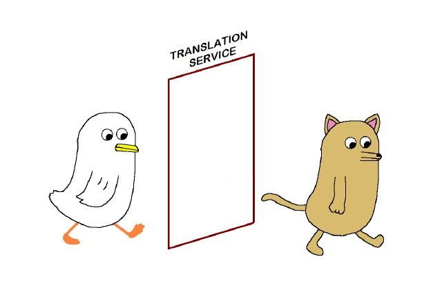 Drawing titled "Translation Service" by Kai-Yu Sun, Original Artwork