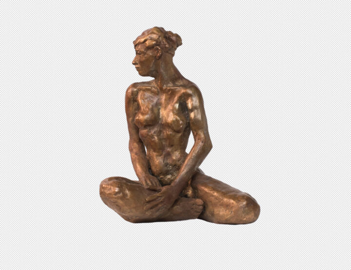 Sculpture titled "Orphée" by Ybah, Original Artwork, Bronze