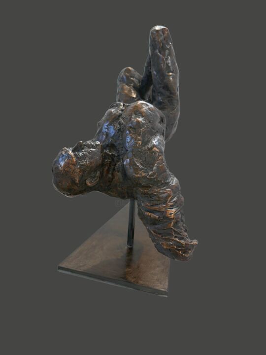 Skulptur mit dem Titel "ICARE" von Ybah, Original-Kunstwerk, Bronze