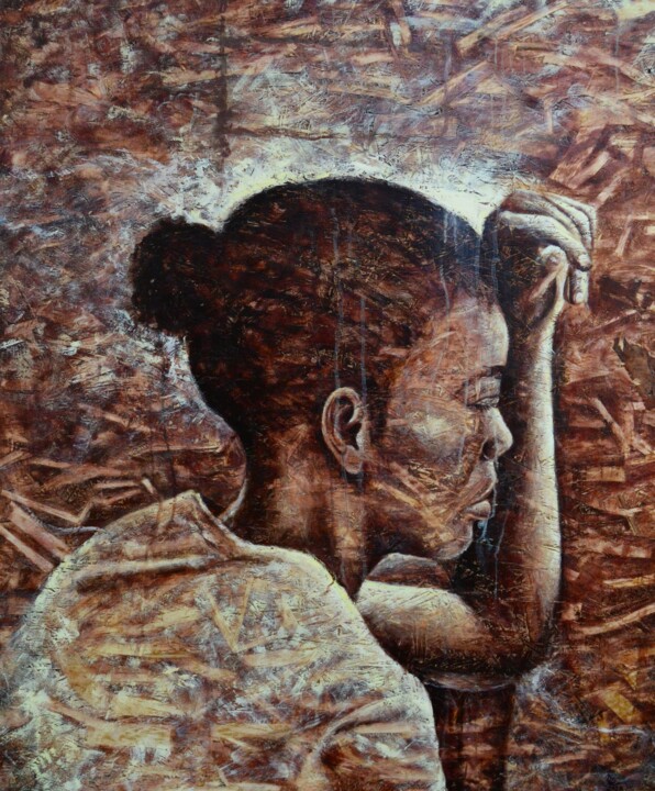 Painting titled "Bika Zimbissa lyana" by Yéca, Original Artwork, Acrylic