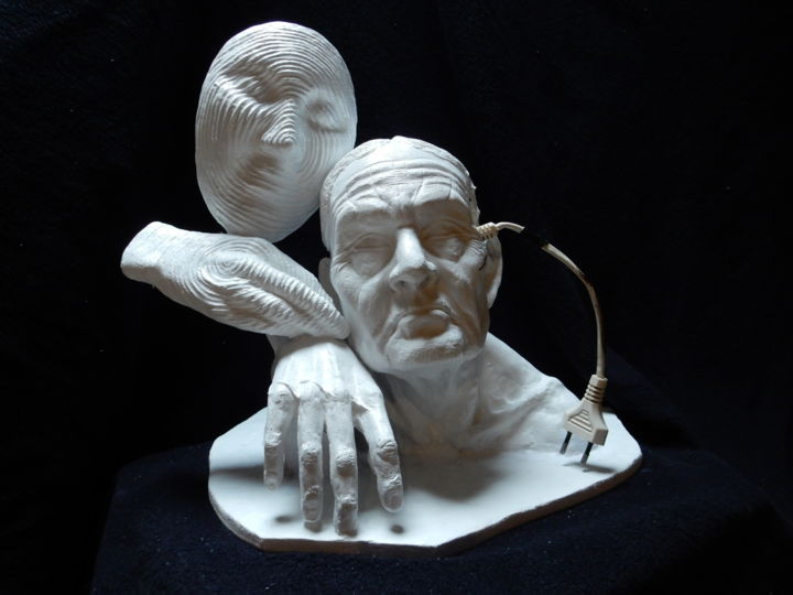 Sculpture titled "Alzheimer" by Yelena Sol., Original Artwork, Plastic
