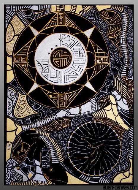 Painting titled "Ancient Treasure Fi…" by Yeltzin, Original Art, Oil