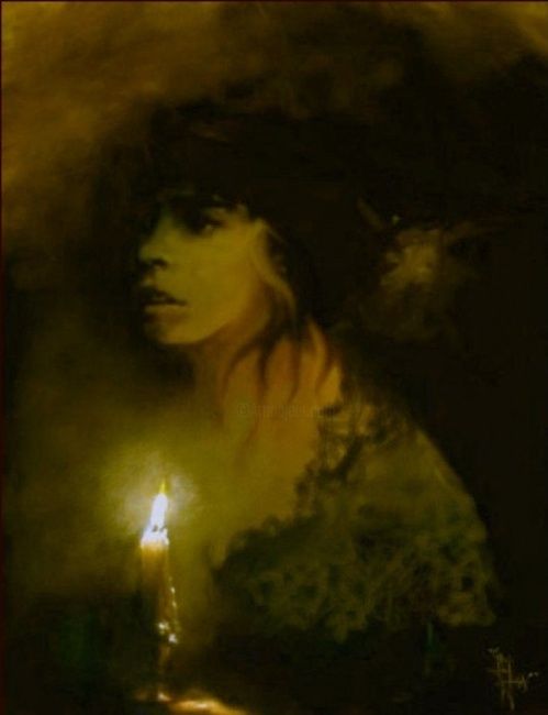Malerei mit dem Titel "blackout" von Yensen, Original-Kunstwerk