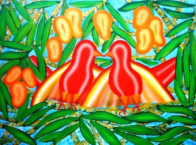 Painting titled "UNIDOS" by Yes, Original Artwork, Oil