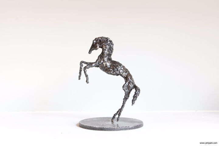 Sculpture titled "N_horse" by Yeaji Park, Original Artwork, Metals