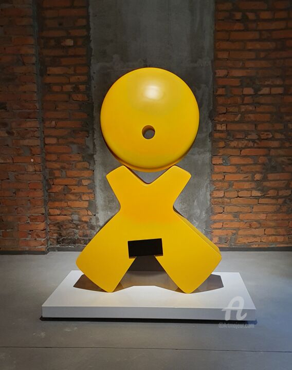 Sculpture titled "Naked" by Yevgen Prymachenko, Original Artwork, Metals