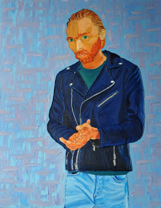 Painting titled "Van Gogh" by Yevhen Ahanin, Original Artwork, Oil
