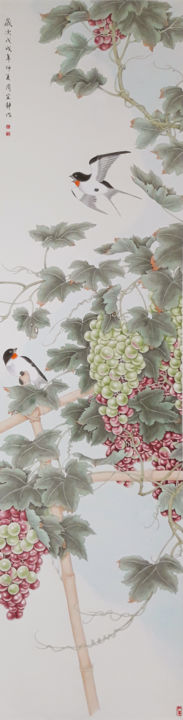 "The Grapevine and S…" başlıklı Resim Ching tarafından, Orijinal sanat, Mürekkep