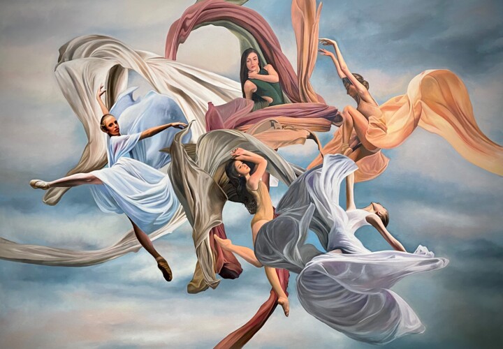 Картина под названием "BLOOMING DESIRE" - Yiğit Dündar, Подлинное произведение искусства, Масло