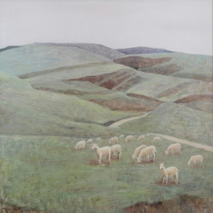 绘画 标题为“牧羊曲” 由映蓉 潘, 原创艺术品, 油