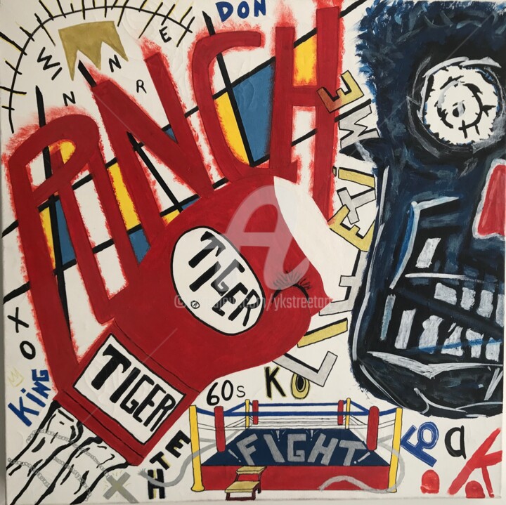 Painting titled "Punch" by Ykstreetart, Original Artwork, Acrylic