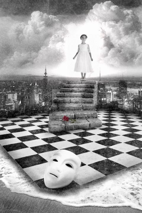 Digital Arts titled "Al Di Là Del Cielo" by Ylenia Pizzetti, Original Art, 2D Digital Work Mounted on Aluminium