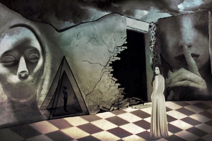 Arte digitale intitolato "The Scream Of Silen…" da Ylenia Pizzetti, Opera d'arte originale, Lavoro digitale 2D Montato su Al…