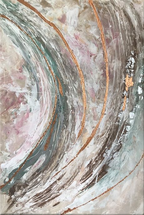 Картина под названием "в потоке" - Julia Filatova, Подлинное произведение искусства, Акрил Установлен на Деревянная рама для…