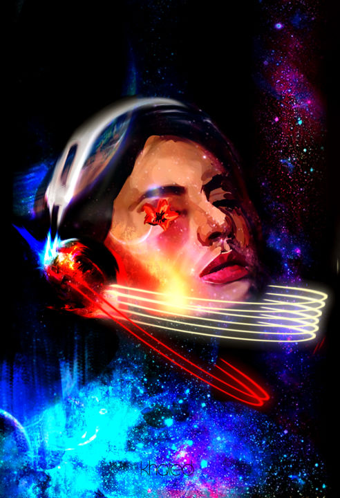 Digitale Kunst getiteld "Galaxy symphony" door Halit Yılmazer, Origineel Kunstwerk, 2D Digital Work