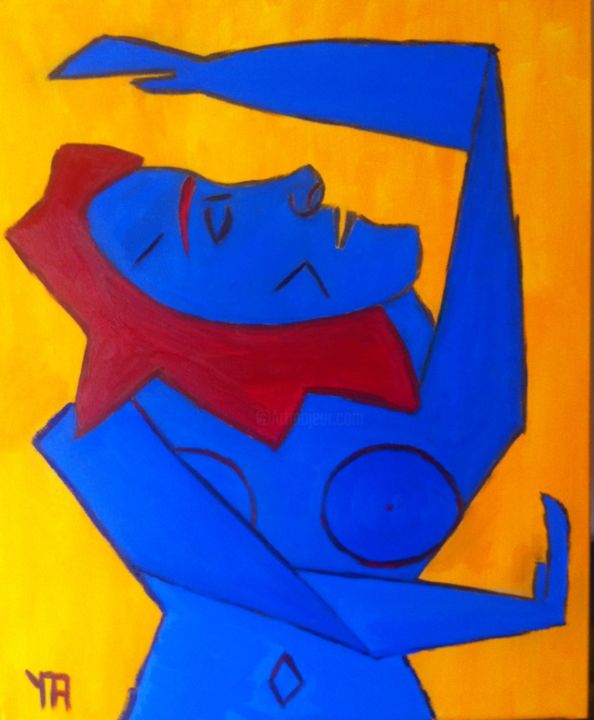 Peinture intitulée "La Tendresse" par Yves-Marie Adeline, Œuvre d'art originale, Huile