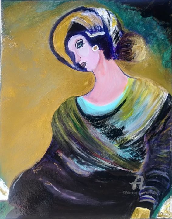Painting titled ""Kouzao" ou le nez…" by Iolanda Pasquali Iolanda (Yo Souris), Original Art, Acrylic