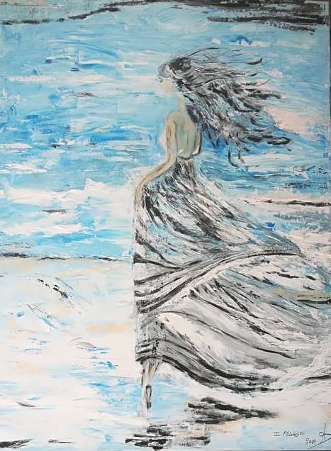 Painting titled ""Une Fée sortie des…" by Iolanda Pasquali Iolanda (Yo Souris), Original Art, Acrylic
