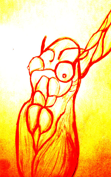 Dessin intitulée "Jugement organique" par Yog-Sothoth, Œuvre d'art originale, Crayon