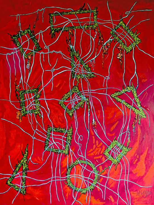 Peinture intitulée "PORTRAITS DE FAMILL…" par Yo Gaspard, Œuvre d'art originale, Acrylique