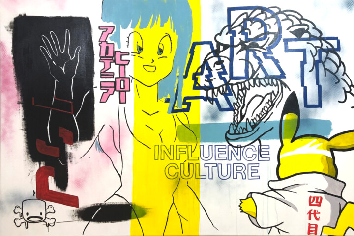 Pintura titulada "ART INFLUENCE CULTU…" por Yohan Festin, Obra de arte original, Acrílico Montado en Bastidor de camilla de…