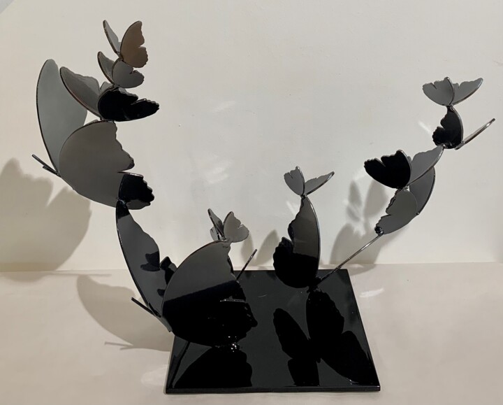 Sculpture intitulée "Nocturne" par Yohan Plu, Œuvre d'art originale, Métaux