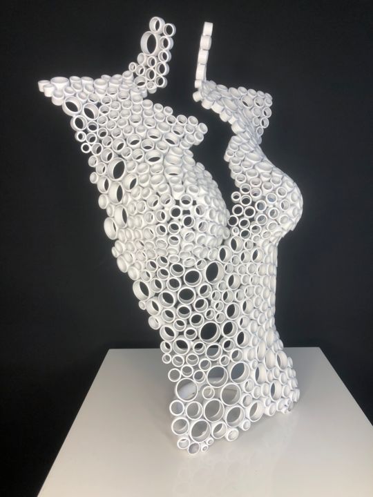 Sculpture titled "Ana 2021" by Yohan Plu, Original Artwork, Metals