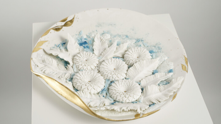 Scultura intitolato "Flower scissors" da Yoko Hayashi, Opera d'arte originale, Ceramica
