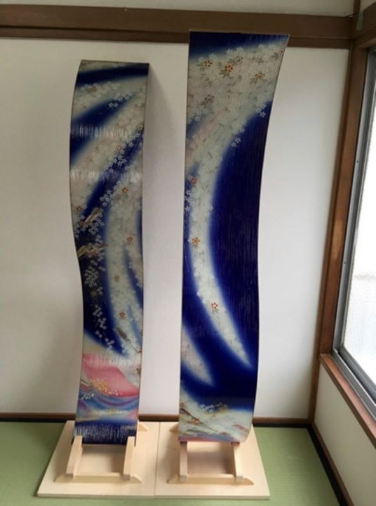 Sculptuur getiteld "Milky Way in Spring" door Mitsuyasu Yokota, Origineel Kunstwerk, Glas