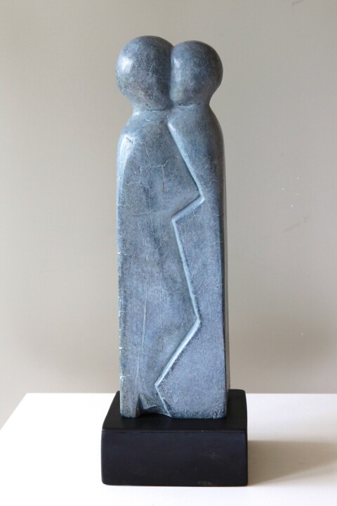 Sculpture intitulée "Baiser" par Yolaine Rilhac, Œuvre d'art originale, Bronze