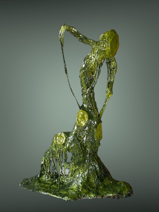 Sculpture intitulée "L’abritant" par Yolaine Rilhac, Œuvre d'art originale, Plâtre