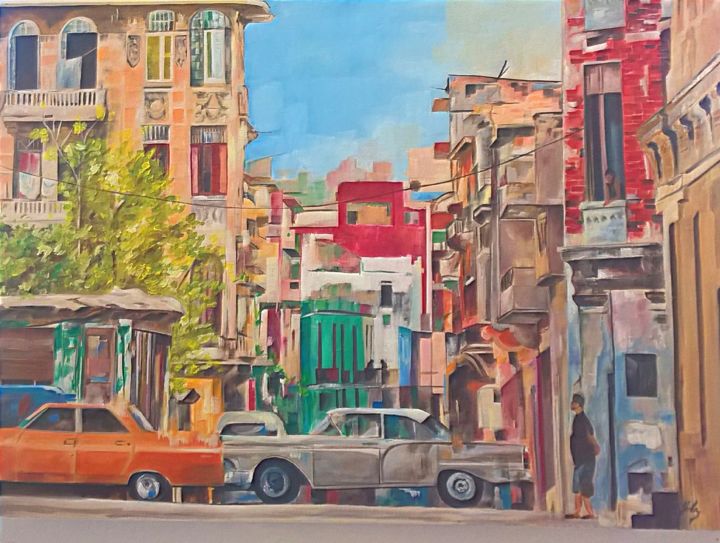 Pintura titulada "Cuba l' éternel ." por Yola, Obra de arte original, Oleo